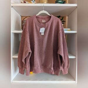 American Eagle AE Big Hug Waffle Sweatshirt